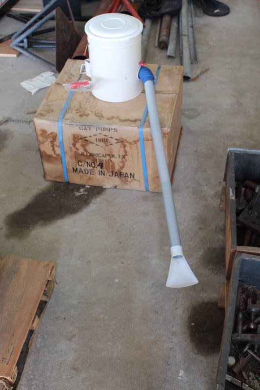 lot 105 image: Lot of (2) Dry-Seeders wBuckets & Hose New In Box.