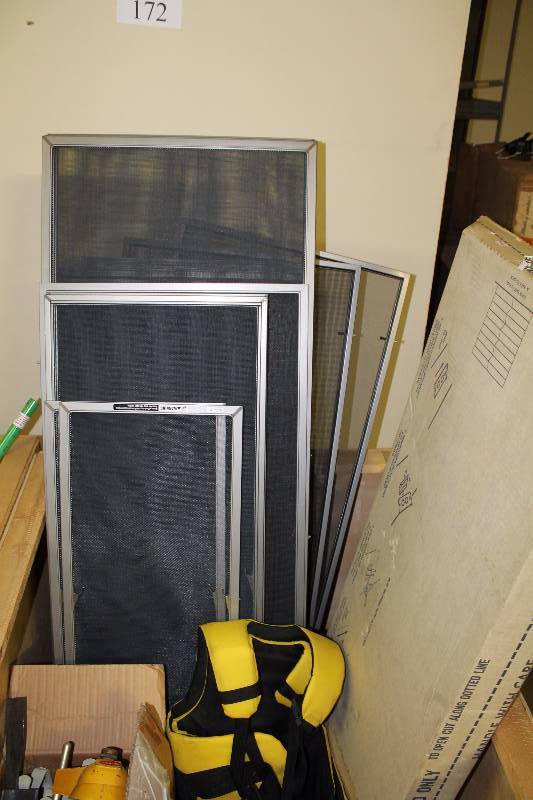 lot 172 image: Box Lot Including 78 x 17 Wire Brad Nails Yellow Vests Miscellaneous Hardware And More.