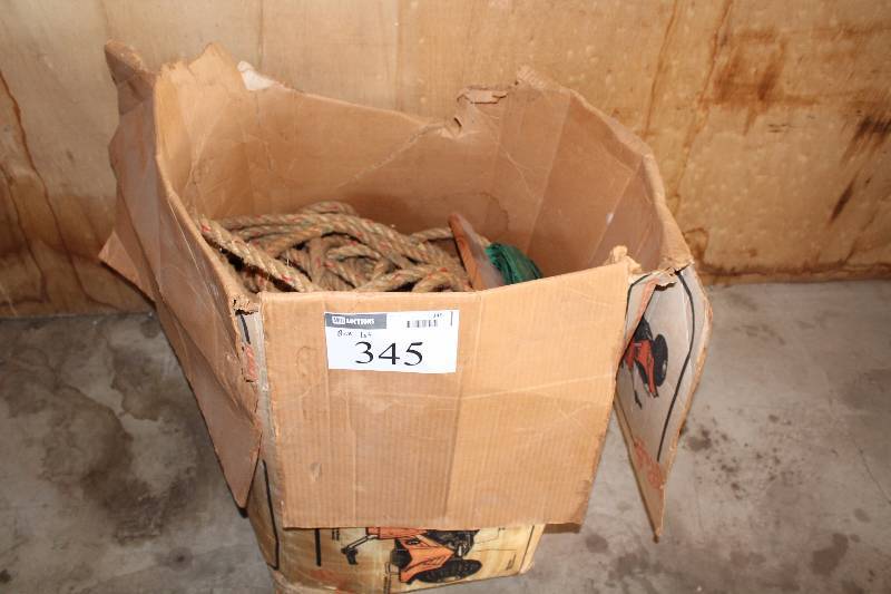 lot 345 image: Box Lot of Miscellaneous Rope.