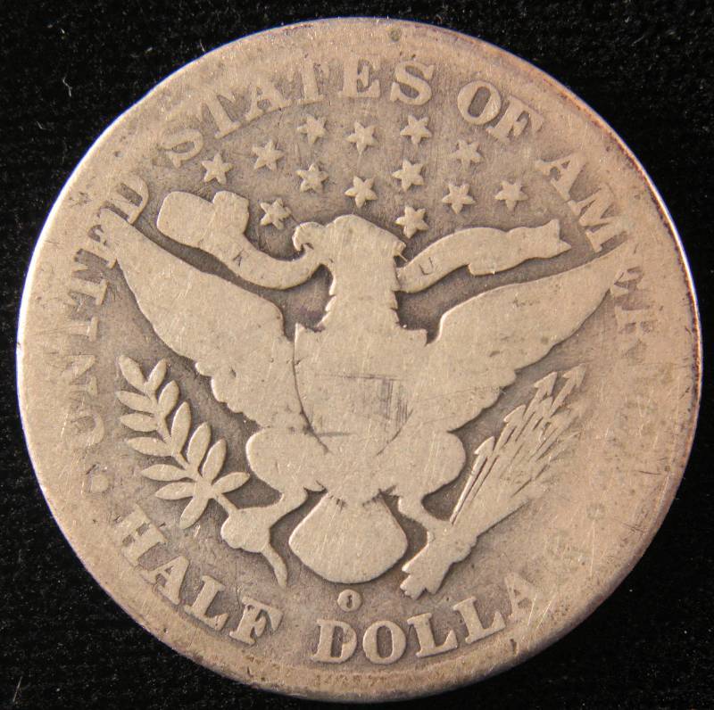 1892 O BARBER SILVER HALF DOLLAR KEY DATE COIN