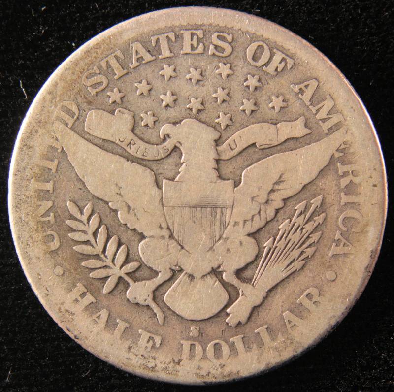 1892 S BARBER SILVER HALF DOLLAR