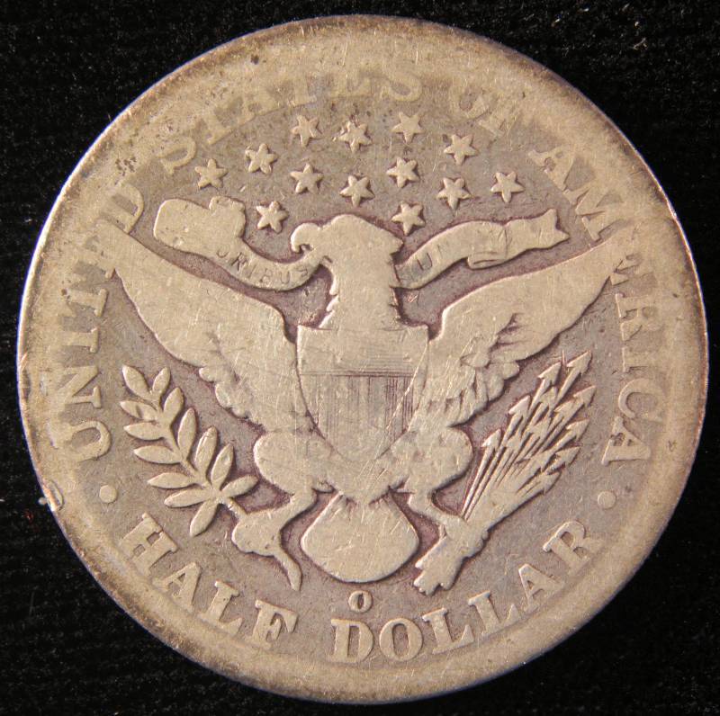1893 O BARBER SILVER HALF DOLLAR