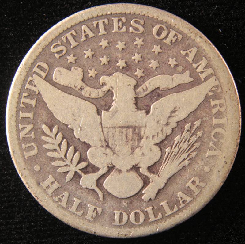 1895 S BARBER SILVER HALF DOLLAR