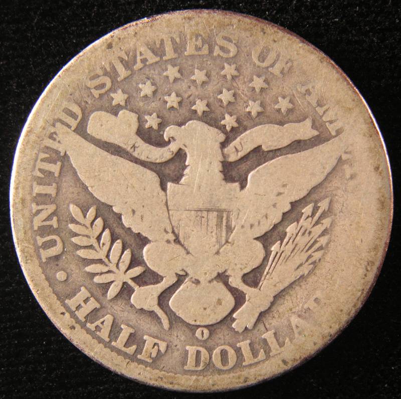1896 O BARBER SILVER HALF DOLLAR