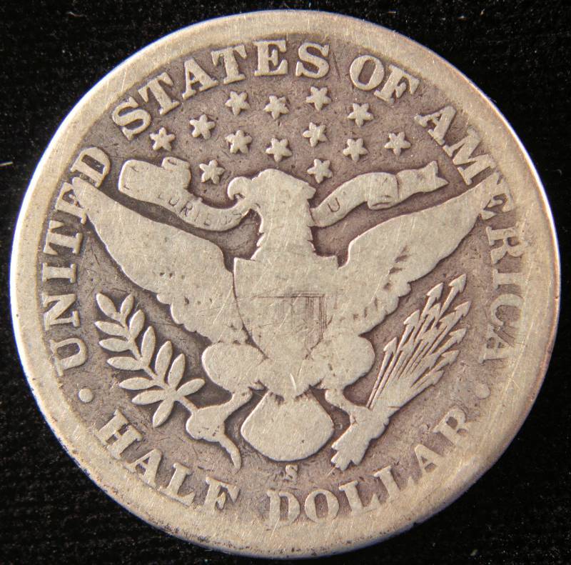 1898 S BARBER SILVER HALF DOLLAR