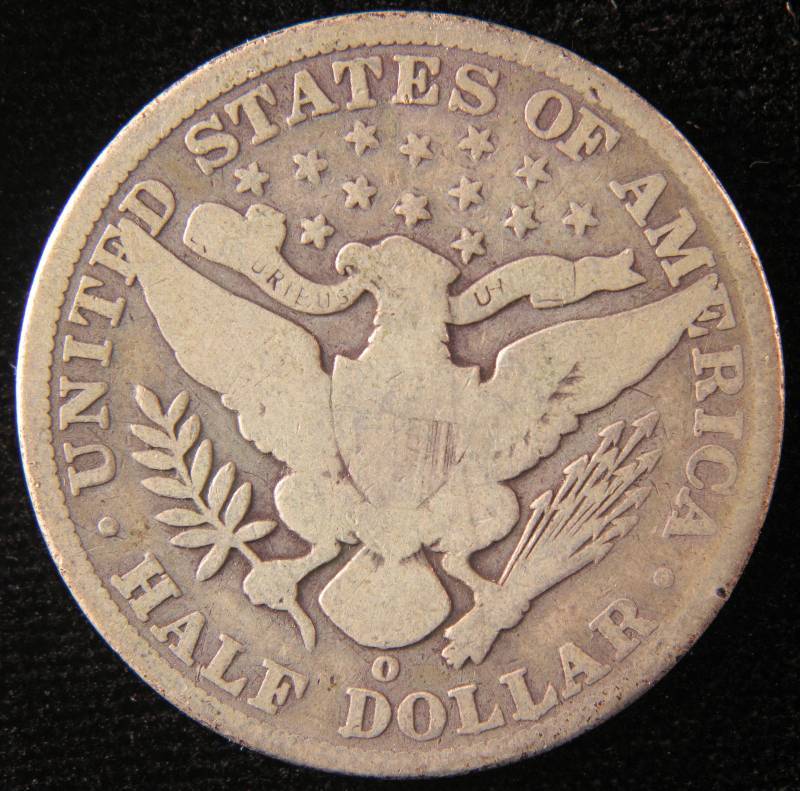 1900 O BARBER SILVER HALF DOLLAR