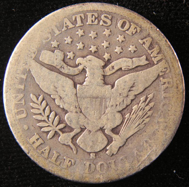 1900 S BARBER SILVER HALF DOLLAR