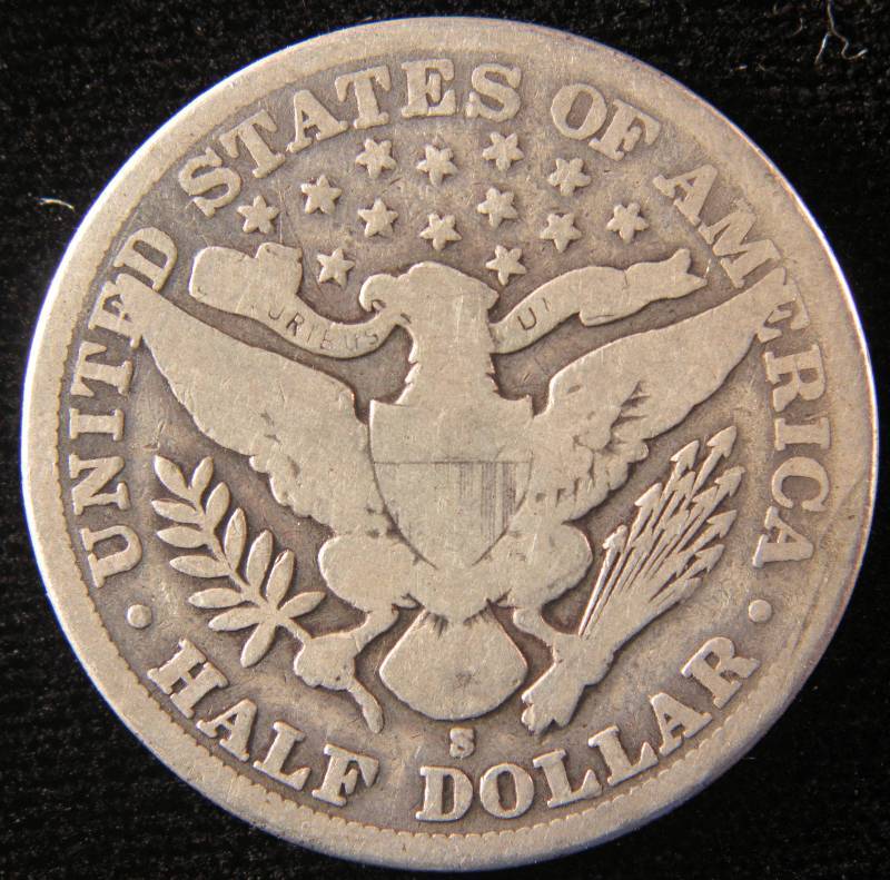 1901 S BARBER SILVER HALF DOLLAR