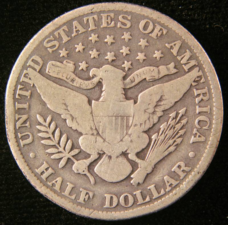1902 BARBER SILVER HALF DOLLAR