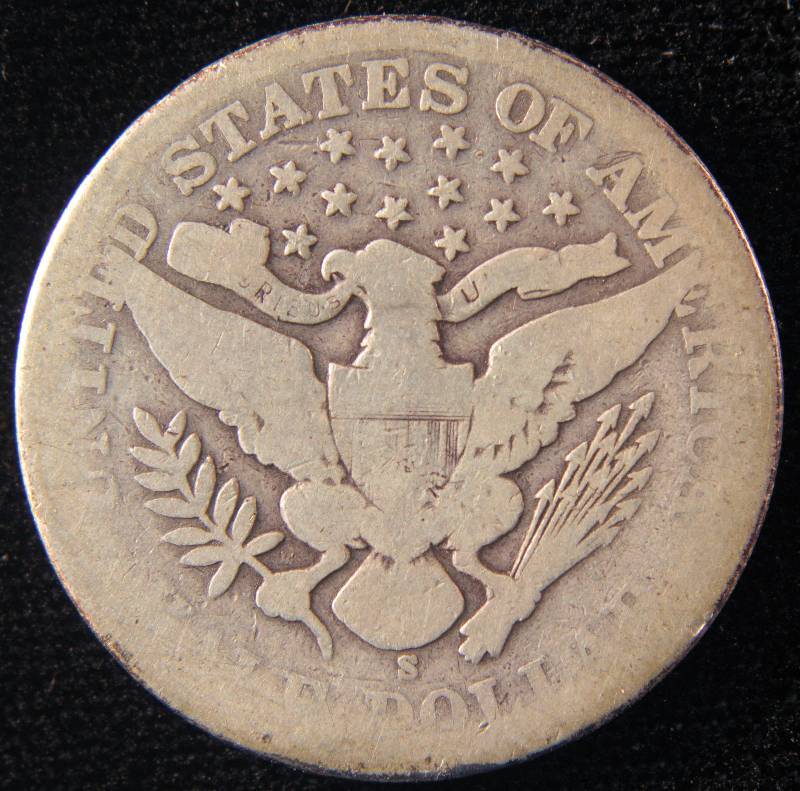 1902 S BARBER SILVER HALF DOLLAR