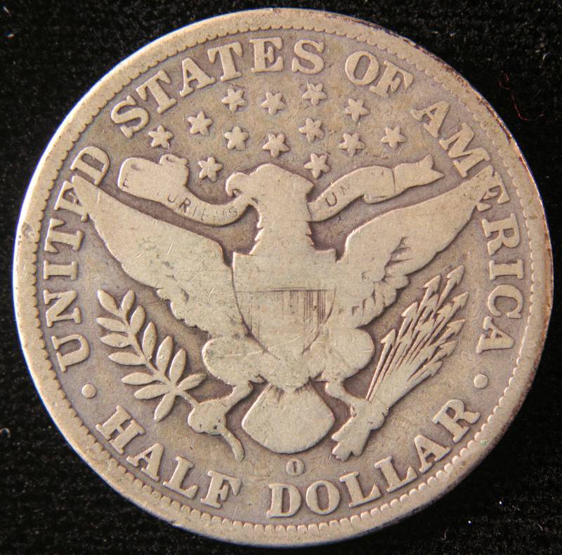 1904 O BARBER SILVER HALF DOLLAR