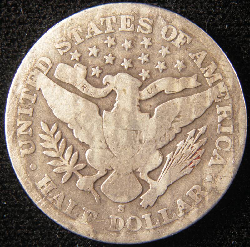 1904 S BARBER SILVER HALF DOLLAR