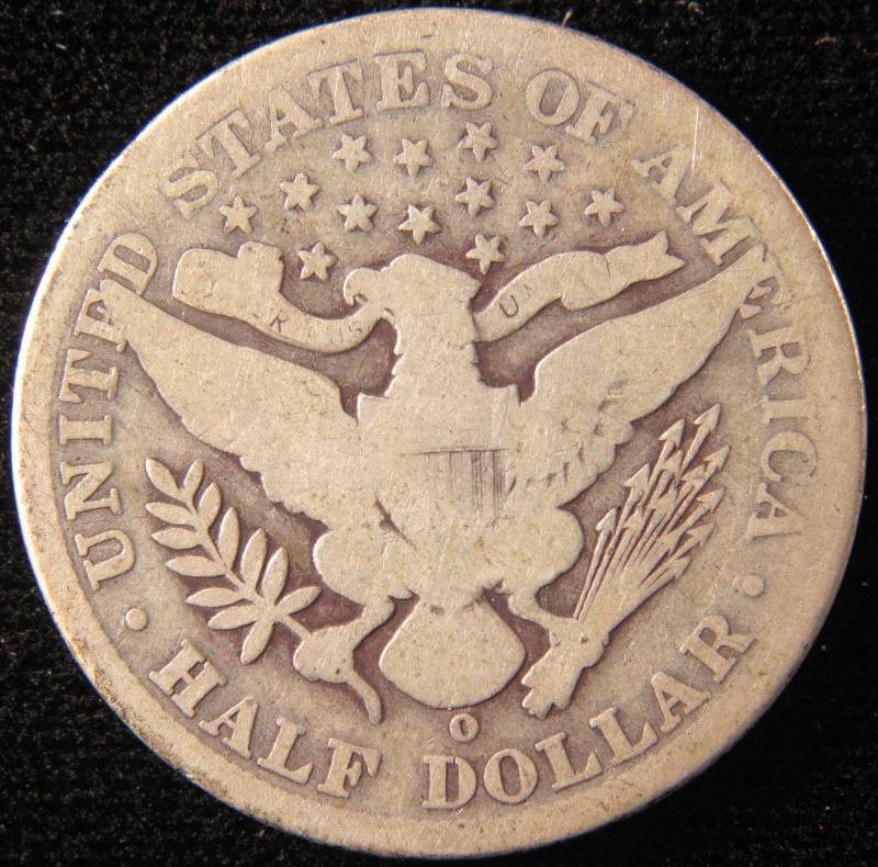 1905 O BARBER SILVER HALF DOLLAR