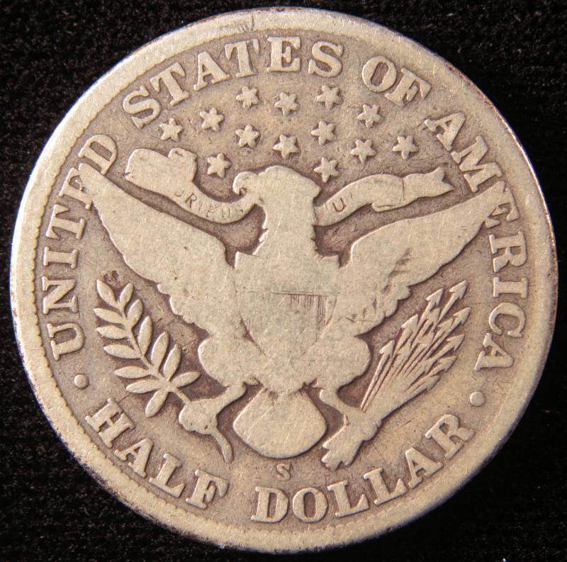1905 S BARBER SILVER HALF DOLLAR