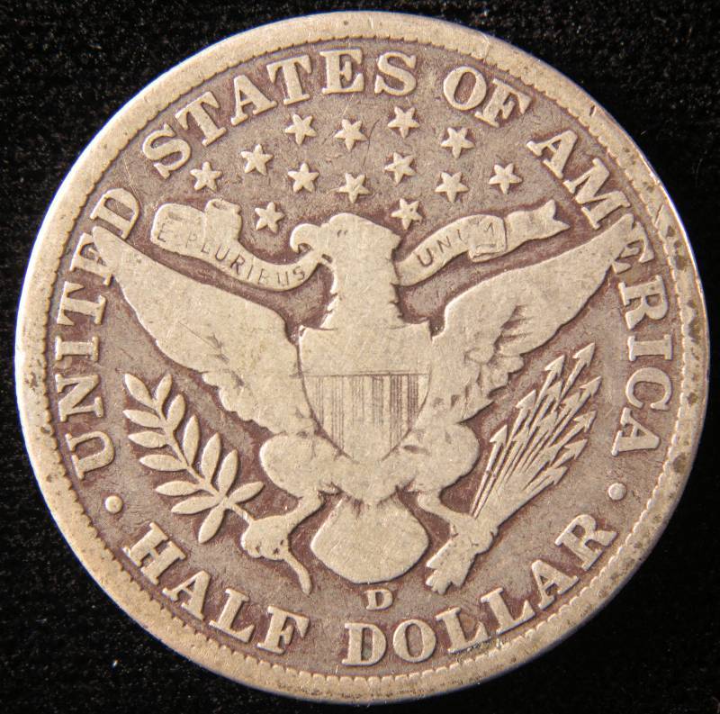 1906 D BARBER SILVER HALF DOLLAR