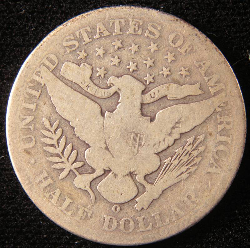 1906 O BARBER SILVER HALF DOLLAR
