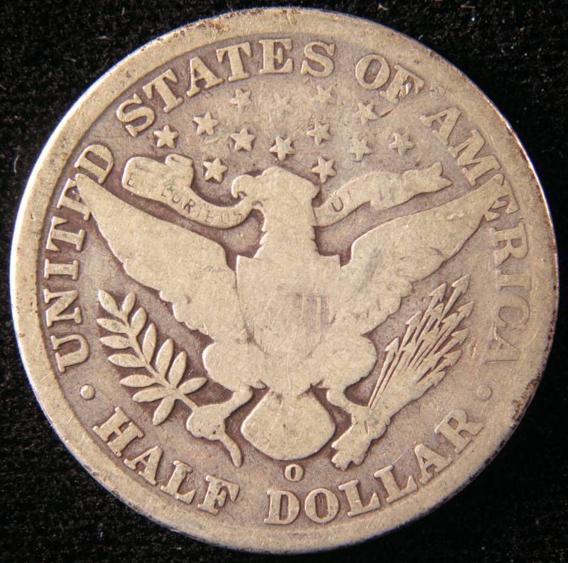1907 O BARBER SILVER HALF DOLLAR