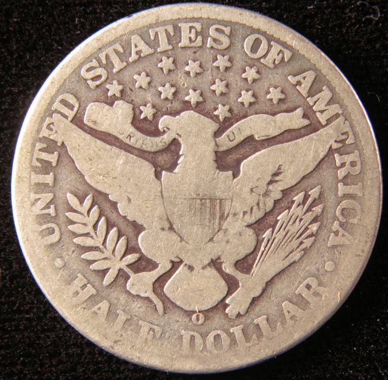 1909 O BARBER SILVER HALF DOLLAR