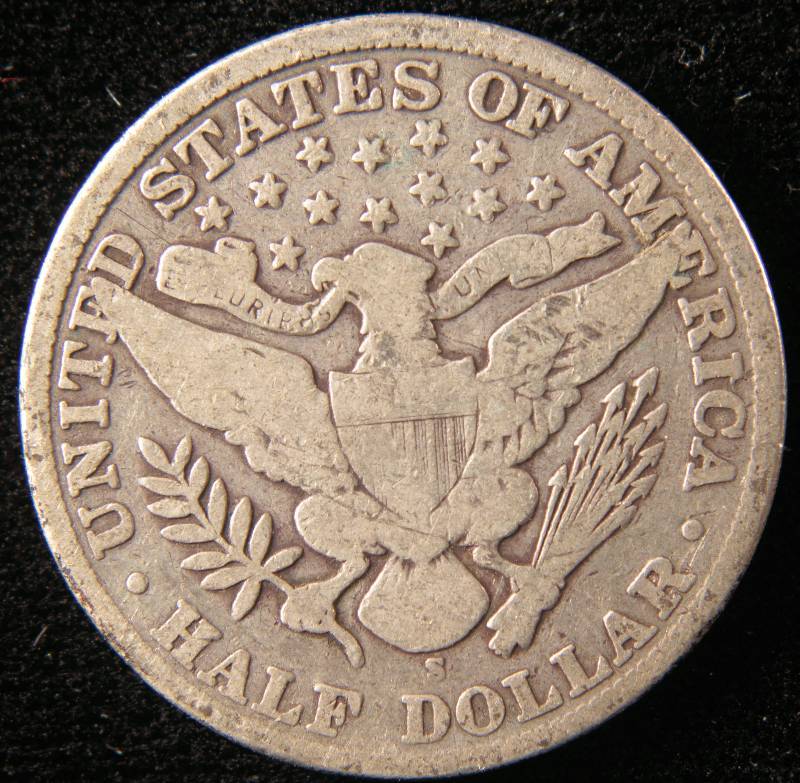 1909 S BARBER SILVER HALF DOLLAR