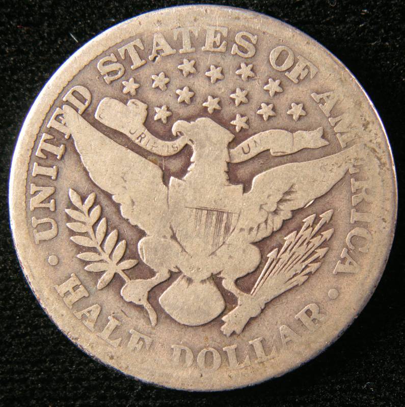 1910 BARBER SILVER HALF DOLLAR