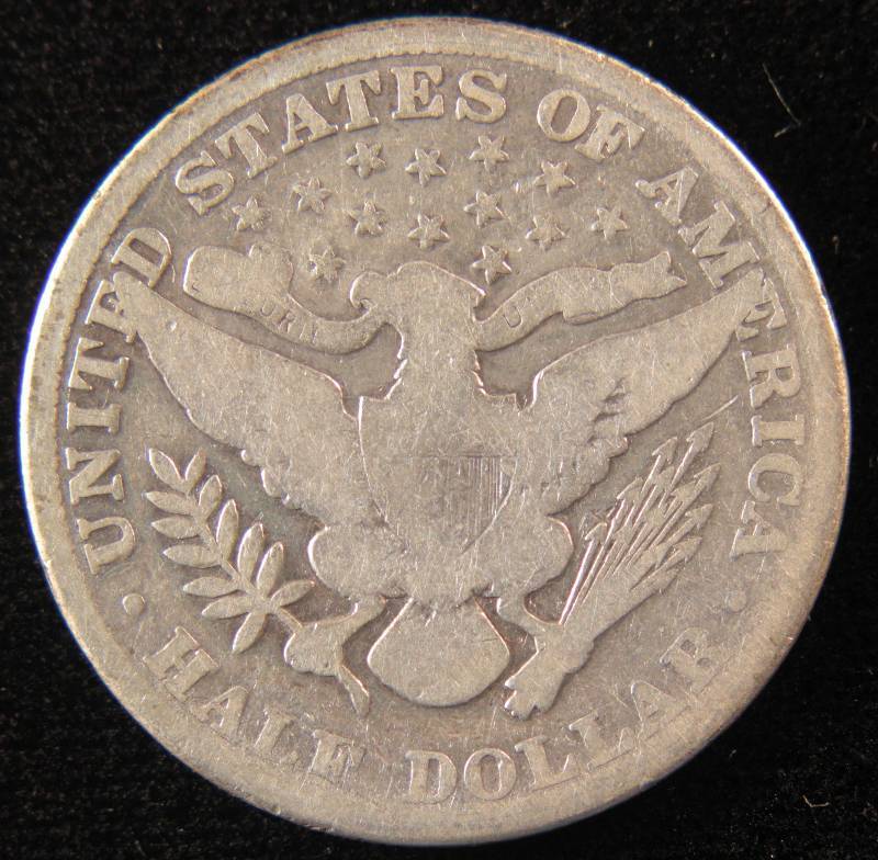 1913 BARBER SILVER HALF DOLLAR