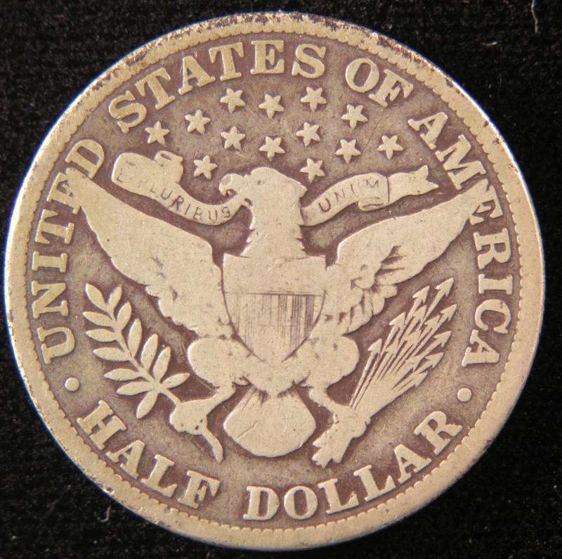 1915 BARBER SILVER HALF DOLLAR