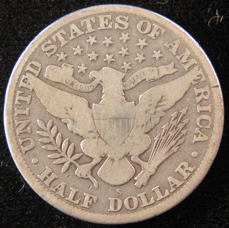1915 S BARBER SILVER HALF DOLLAR
