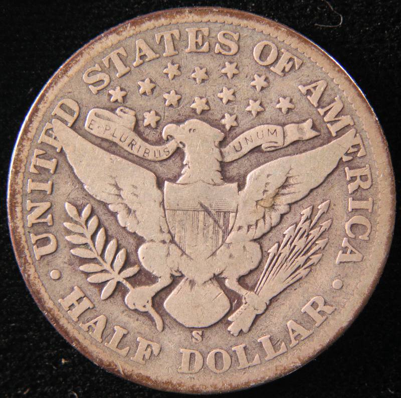 1906 S BARBER SILVER HALF DOLLAR