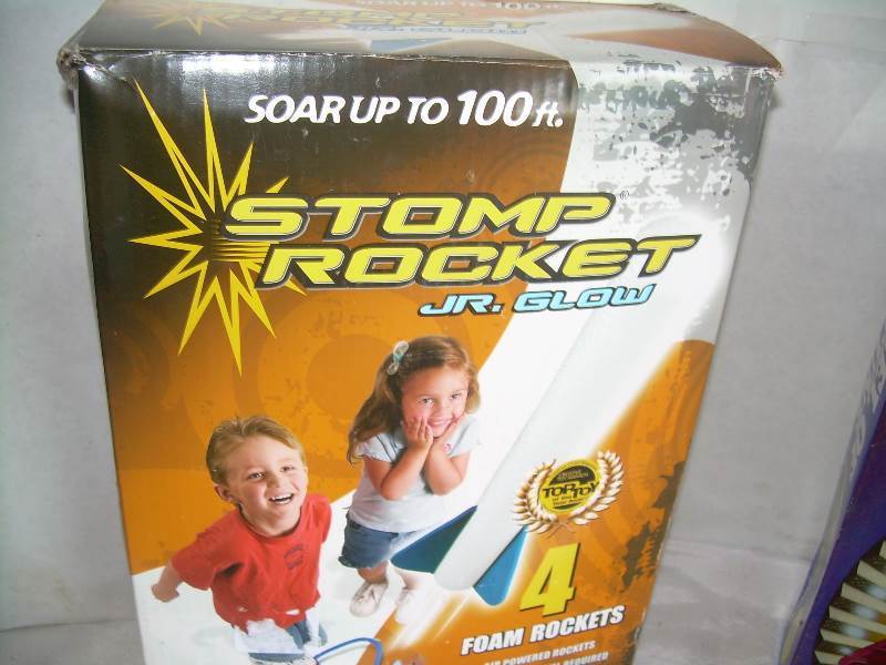 4 board games and 1 stomp rocket