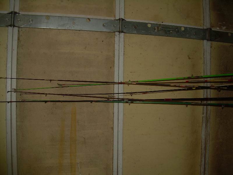 Assorted fishing rods