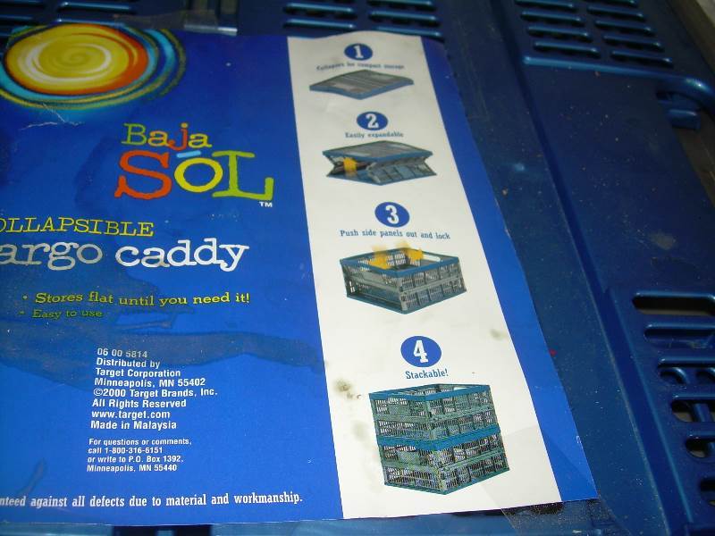 Baja collapsible cargo caddy