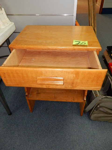 Small Table with Drawer.  Looks like Maple wood