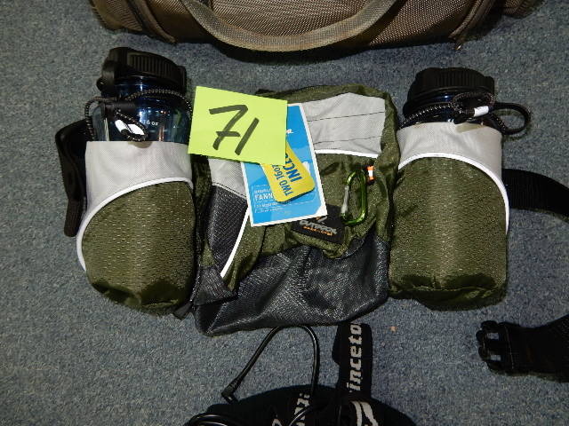 Nice Samsonite Carryon Bag, Fanny pack, strap on head lamp  , Princeton tec, Switch back