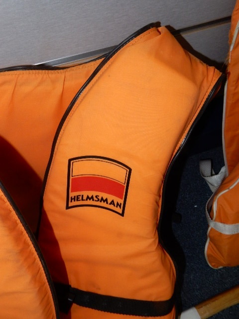3, HELMSMAN Life Jackets, small hockey stick