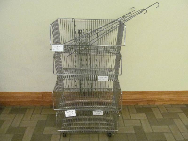 lot 6 image: 4 Stainless Steel Bins