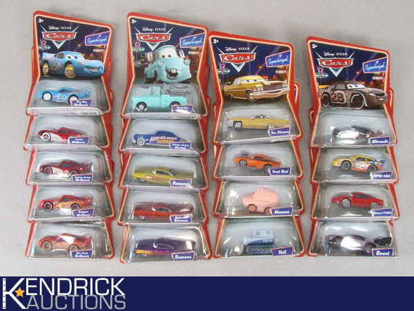 lot 19 image: Lot of 18 Disney Pixars Cars MINT on Card Die Cast Cars