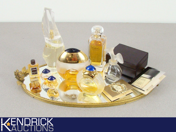 lot 38 image: Lot of High End Perfumes on Vanity Mirror Tray
