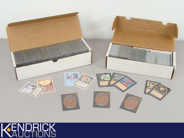 lot 40 image: 2 boxes (Thousands of cards) Full of Mint 1994-1995 Magic the Gathering Cards