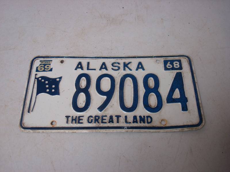 Vintage Alaska License Plate