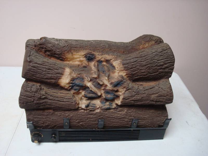 Vinatge Fireplace Log Simulator, Untested, Wire Looks Bad