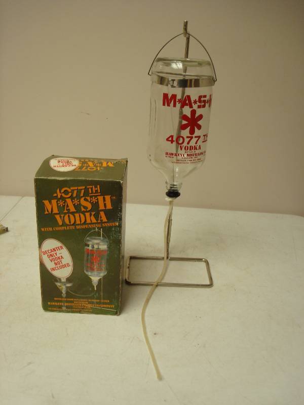 Vintage MASH Vodka Decanter, Used, Shows Wear, Missing Pinch