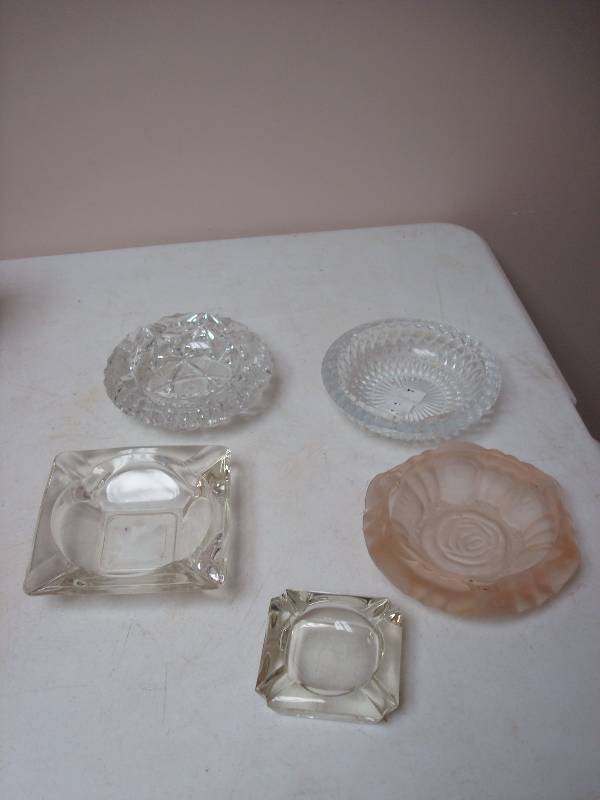 Lot Of Glass Ashtrays