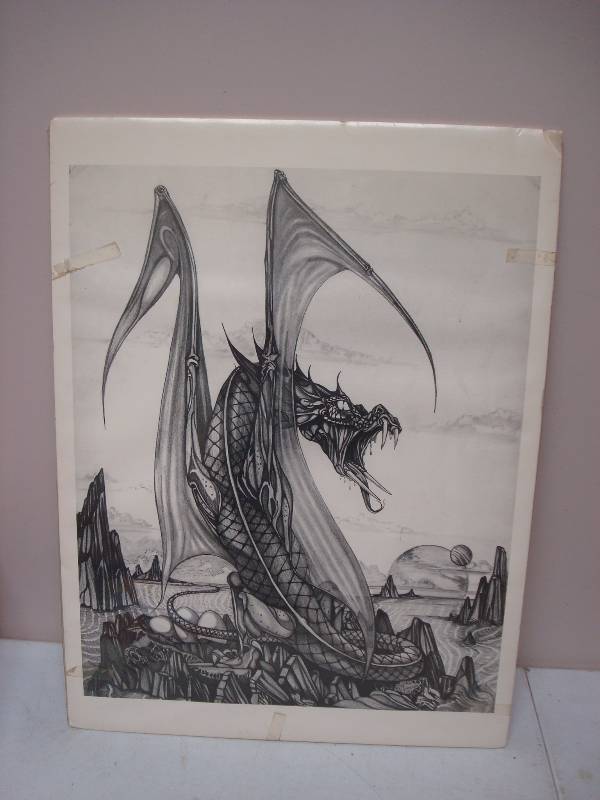 Dragon Sketch Print By Dan Thompson