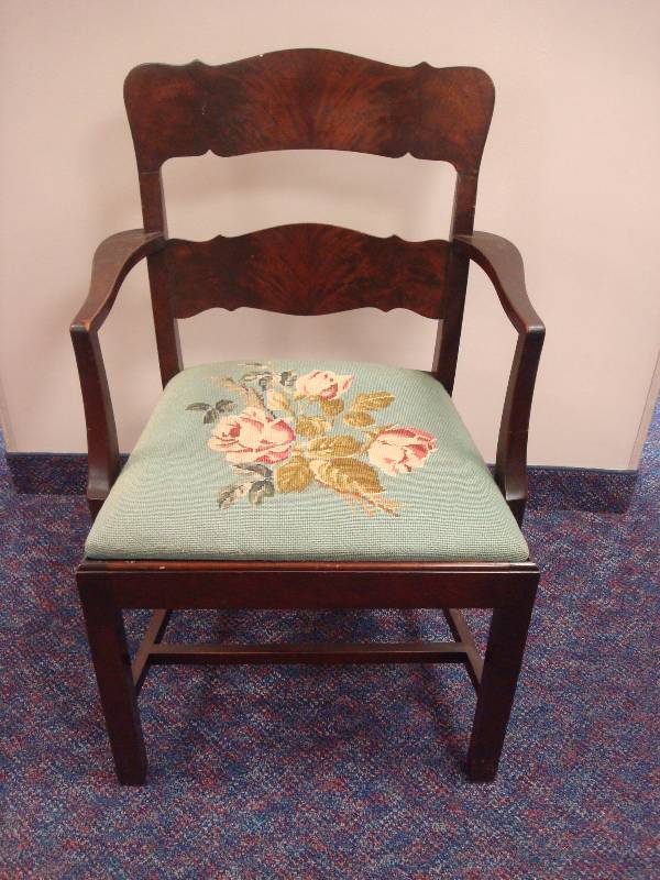 Antique Mahogany Wood Chair, Made By The Century Furniture Co. Of Grand Rapids MI, Around 100 Years Old, Made Between 1915 and 1925, Some Wear, Marks