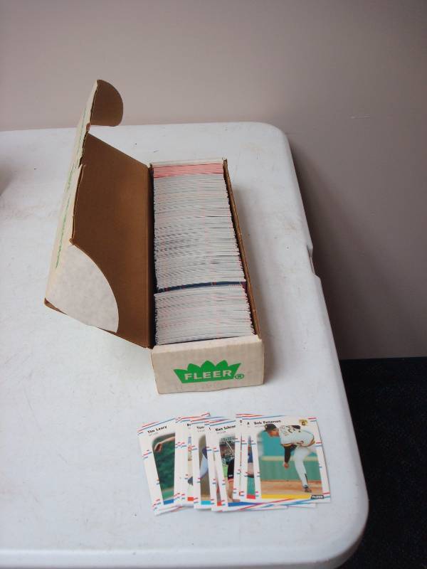 Box Of Fleer Baseball Cards