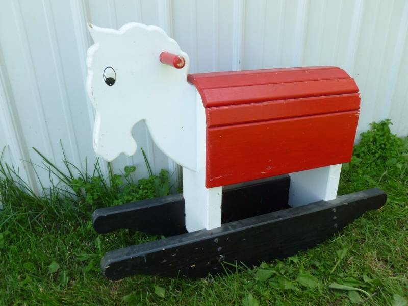 lot 63 image: Painted Rocking Horse