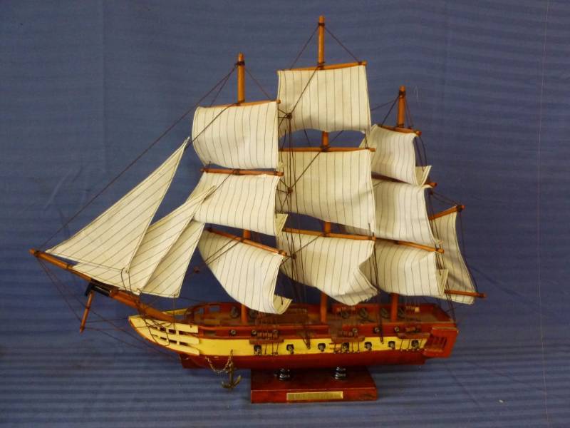 lot 17 image: Wooden Sailing Ship