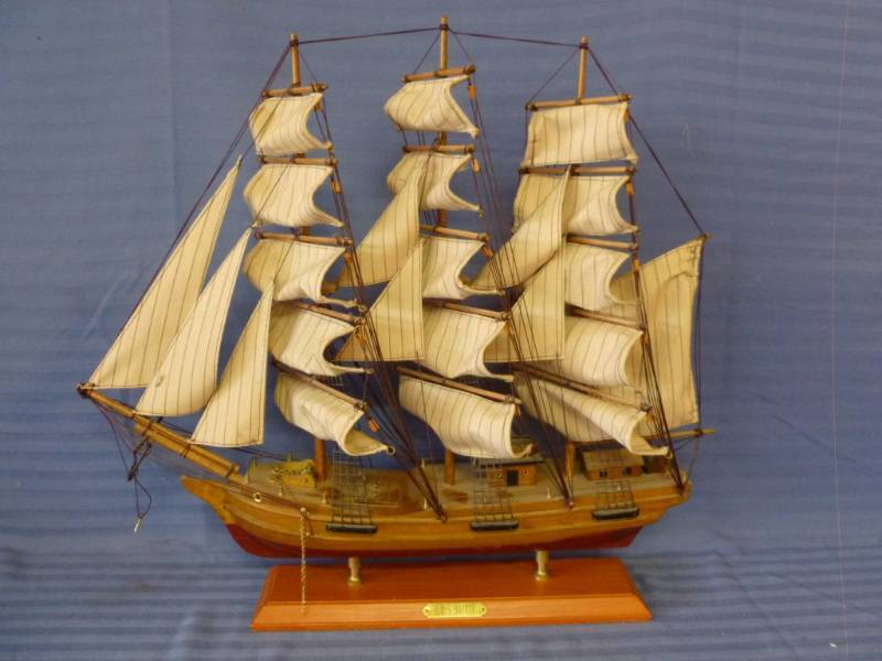 lot 18 image: Wooden Sailing Ship