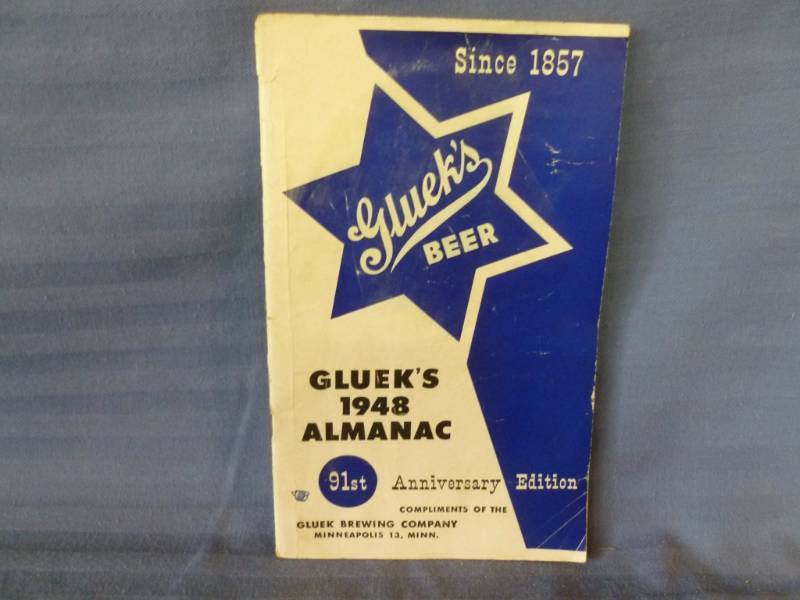 lot 157 image: Vintage Gluek Beer Almanac