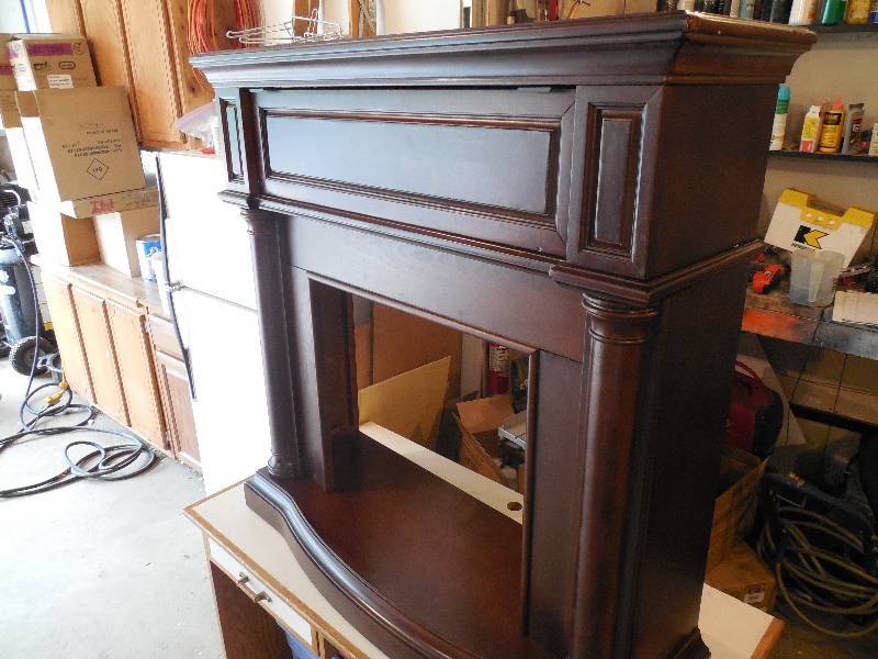 McLeland Design Cherry Fireplace Mantel  Stand